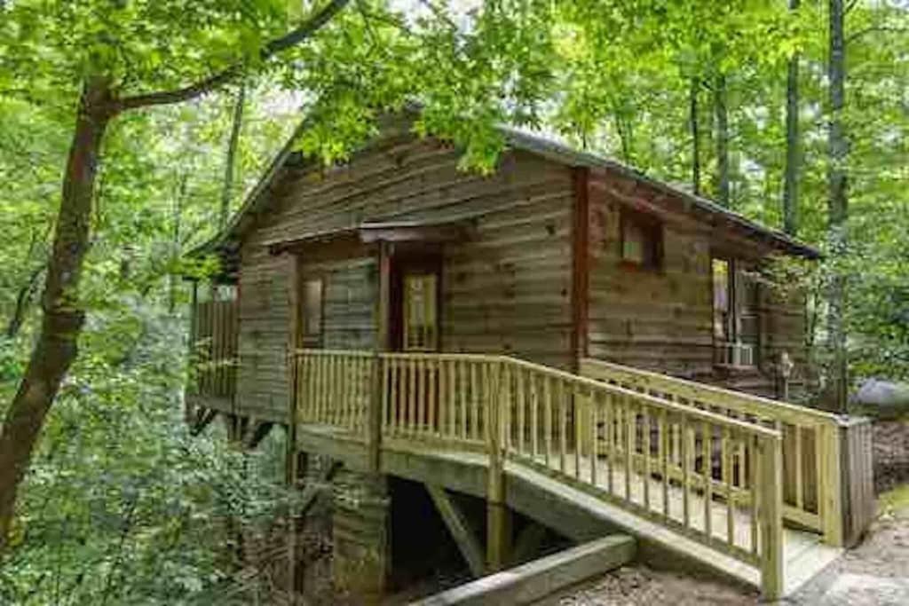Cozy Cabin: River View With Hot Tub Dahlonega Ngoại thất bức ảnh